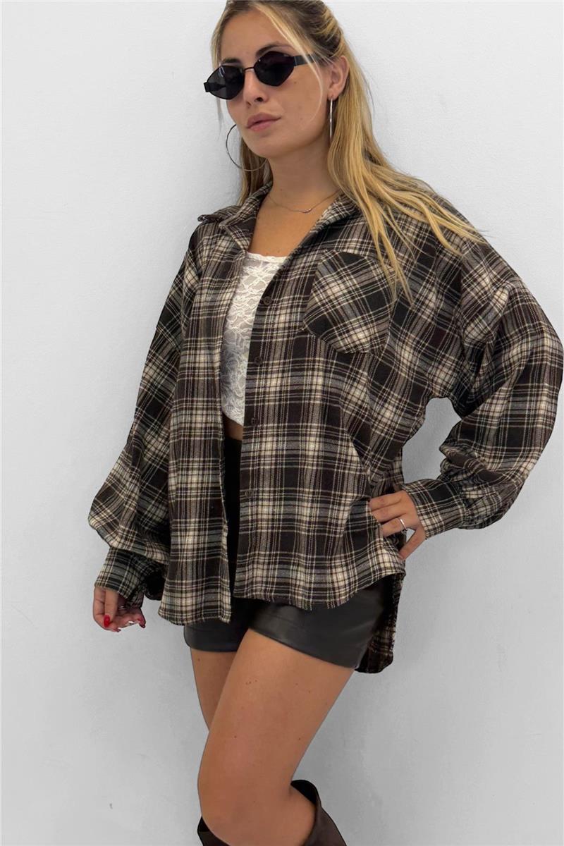 camicia in flanella a quadri ella